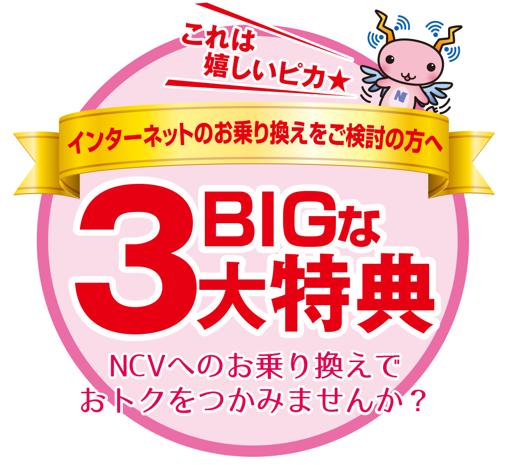 NCVのBigな3大特典