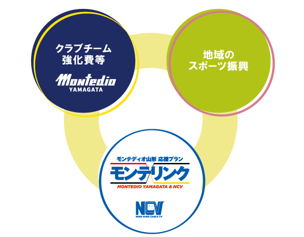 モンテリンクは、クラブチーム強化費としてモンテディオ山形へ寄付致します。