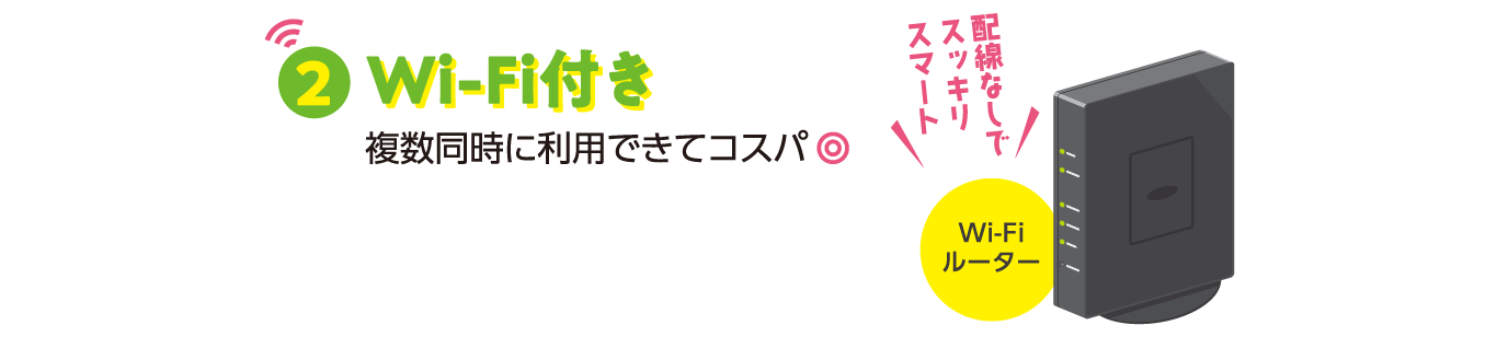 Wi-Fi付きで複数台同時に利用できるため、コストパフォーマンスが高い