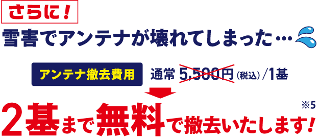 2基まで無料で撤去いたします！