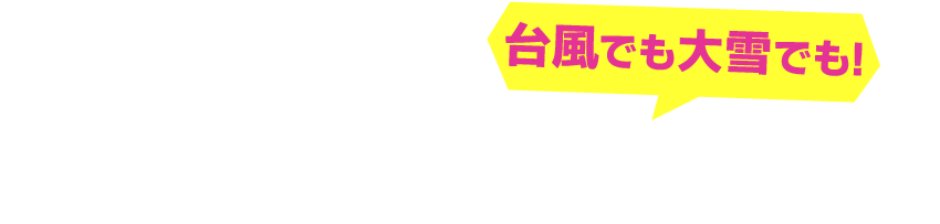 台風でも大雪でも！NCVならTV視聴の心配無用！