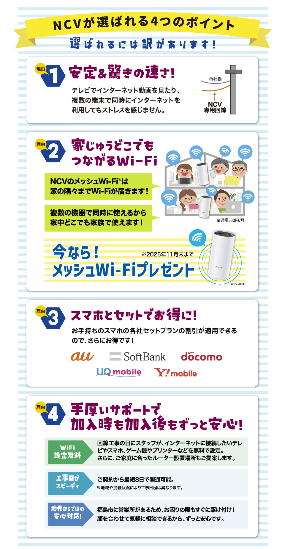 NCVインターネットの特徴