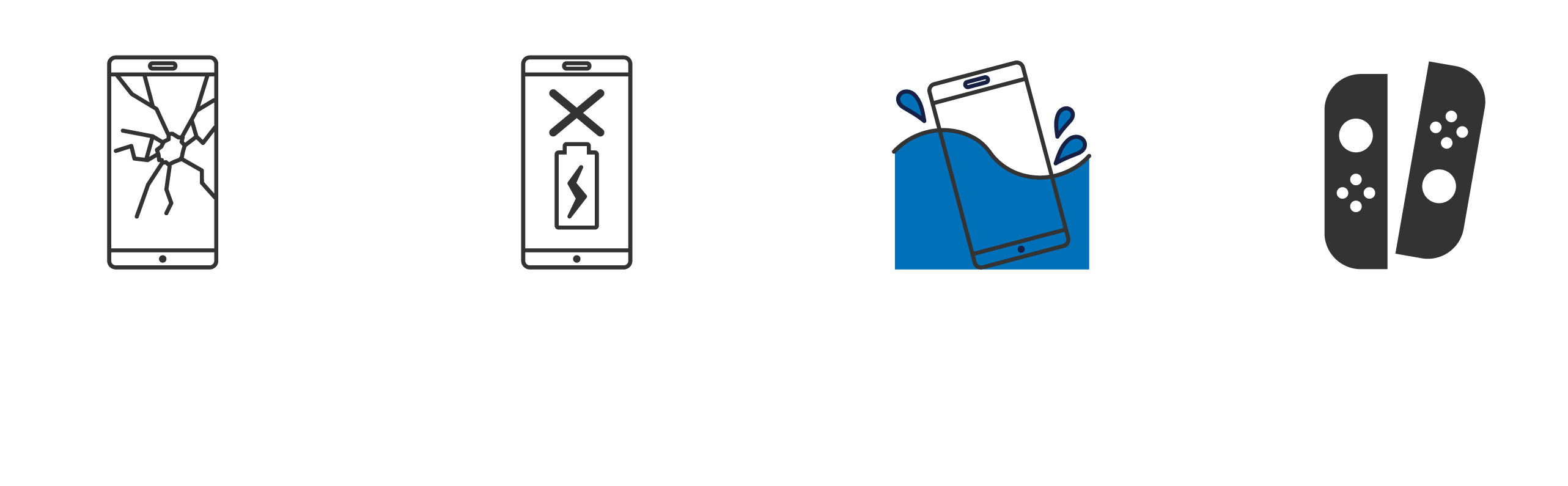画面割れ4,950円〜、バッテリー劣化4,400円〜、水没やゲーム機の不具合も対応