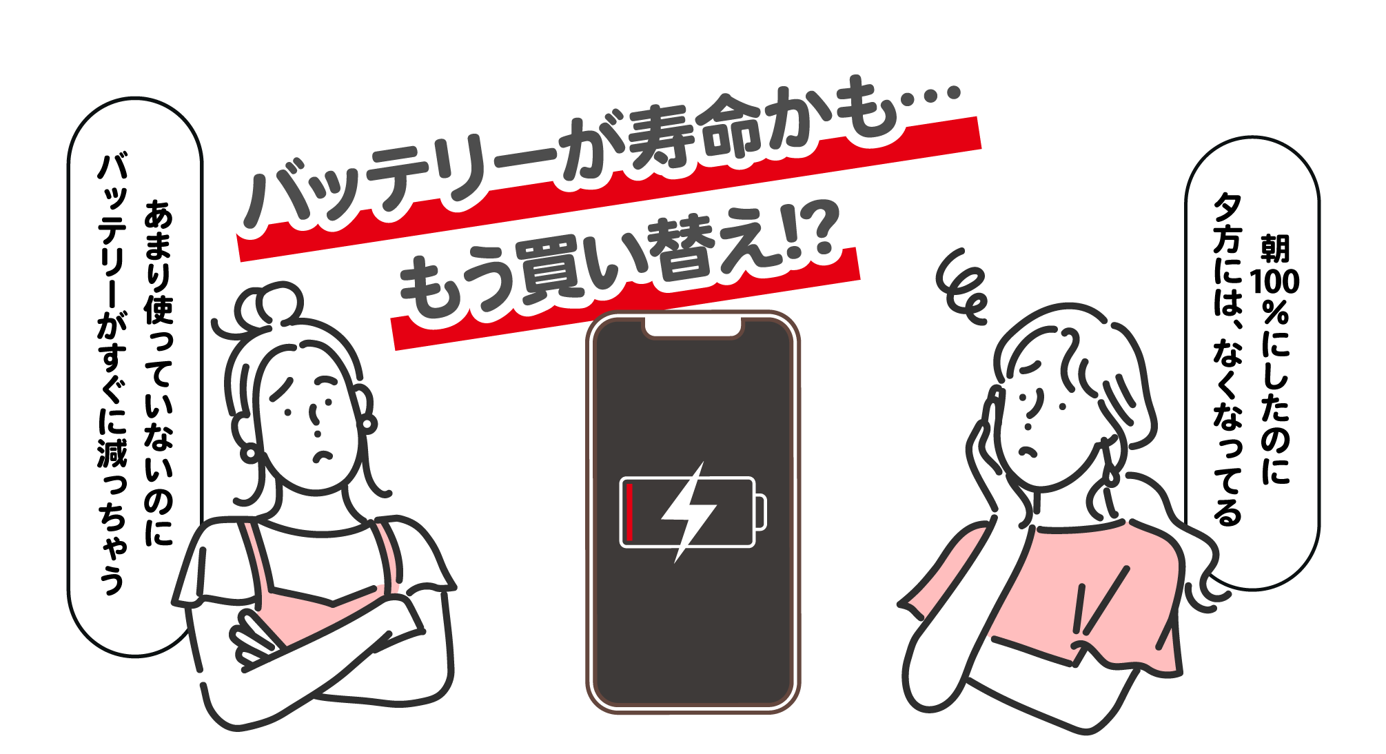 バッテリー交換で、愛用のスマホがまだまだ使えます。