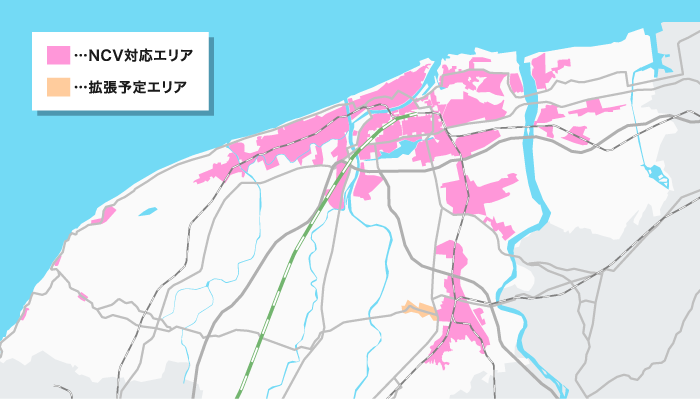 NCV対応エリア地図