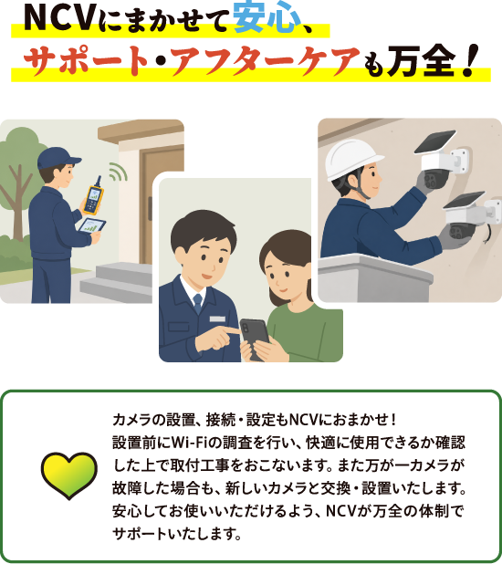 見えない不安、カメラで「見える安心」に！